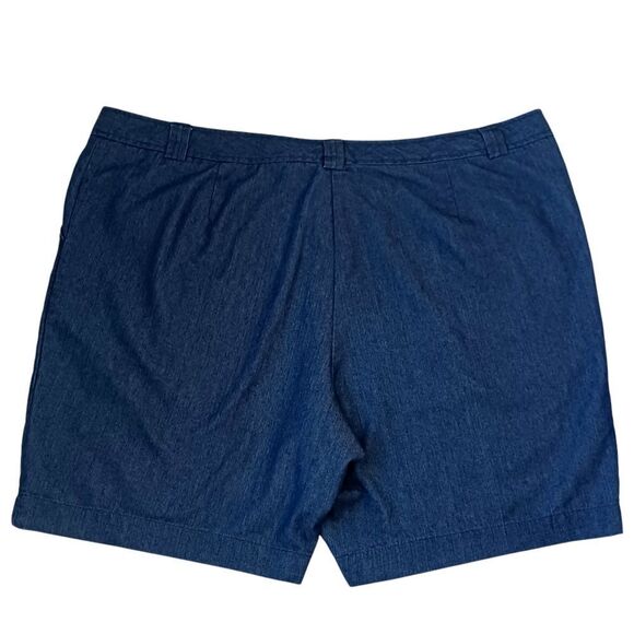 WHITE STAG Denim Shorts Soft Cotton Blend Dark Pockets High Rise Size 26 W - Picture 2 of 11